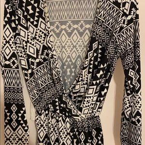Long sleeve tribal pattern romper